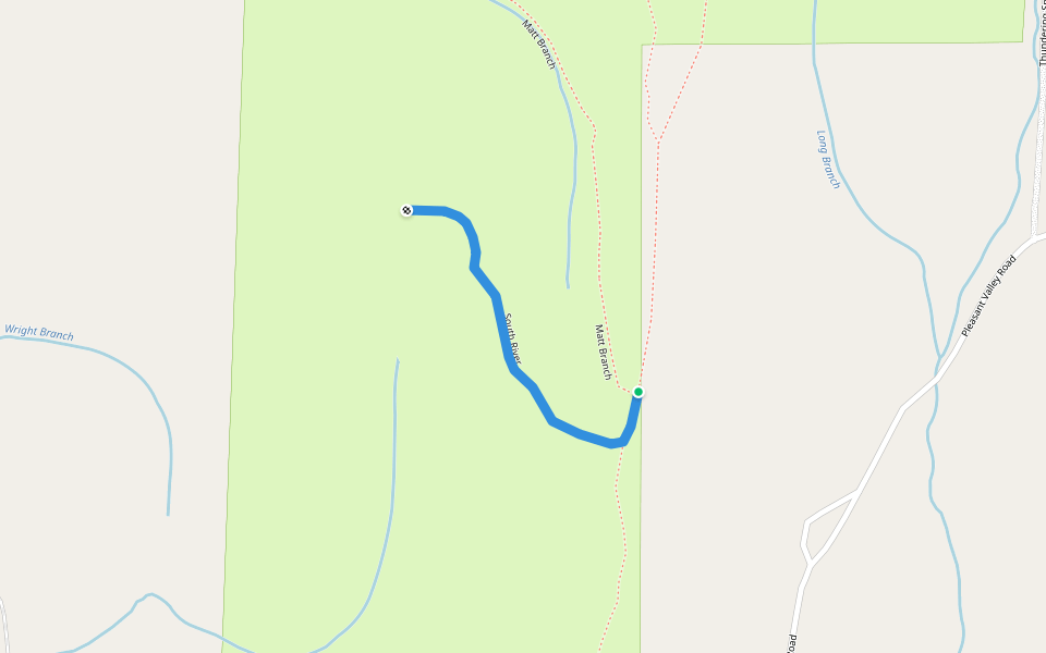 South River walking route map in Molena