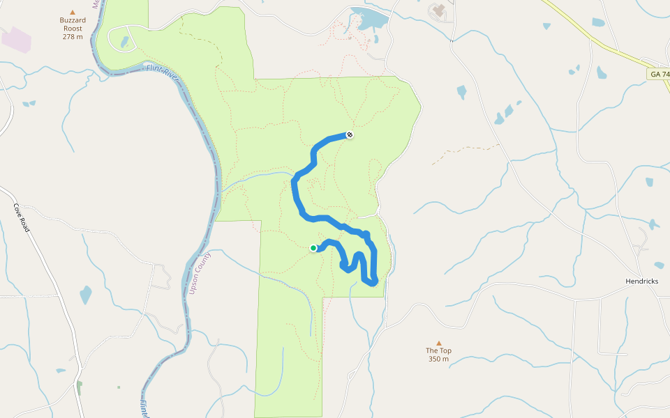 Deer Run walking route map in Molena