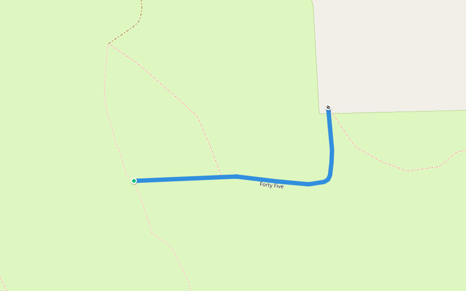 Forty Five walking route map in Molena