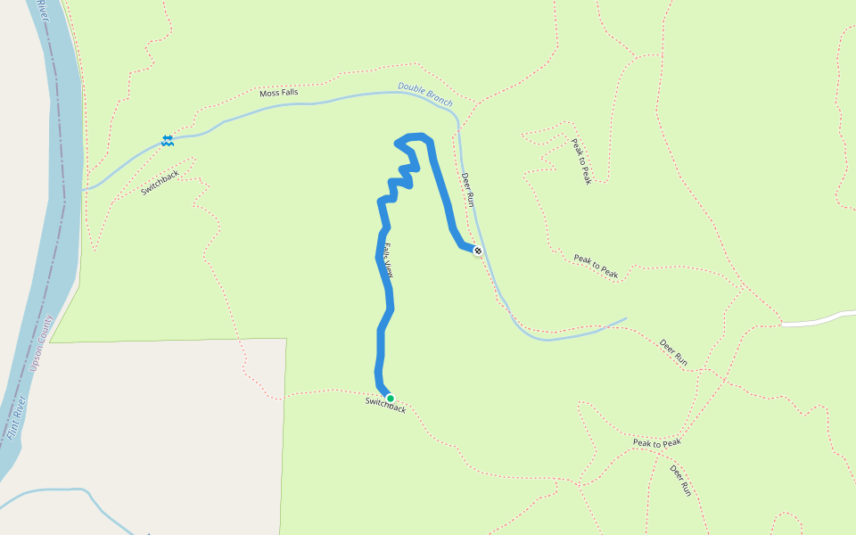 Falls View walking route map in Molena