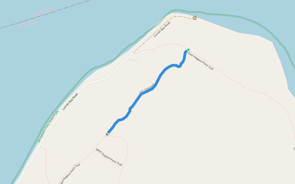 CCC Crossing walking route map in Oak Harbor
