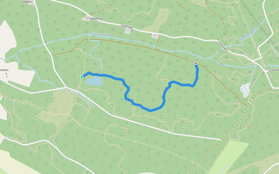 Räven walking route map in Genarp