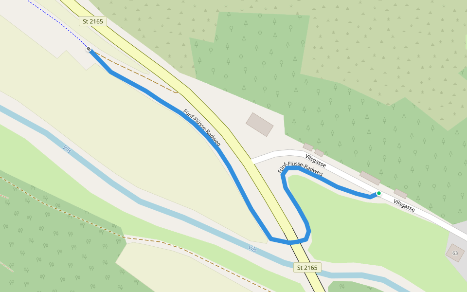 Fünf-Flüsse-Radweg walking route map in Kallmünz
