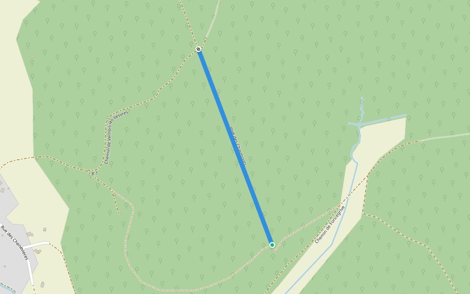 Voie des Charmonts walking route map in Marey-sur-Tille