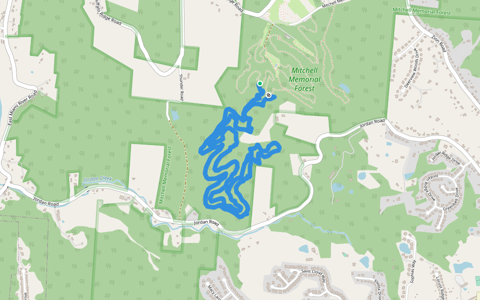 B Loop walking route map in Cleves
