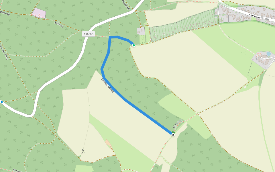 Eichhörnelweg walking route map in Gohrisch