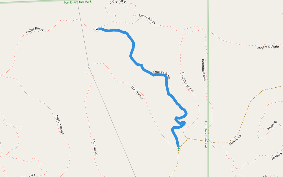 Emilie's Ridge walking route map in Coupeville