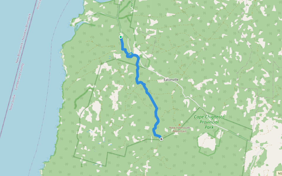 Eatonville Trail walking route map in Advocate Harbour
