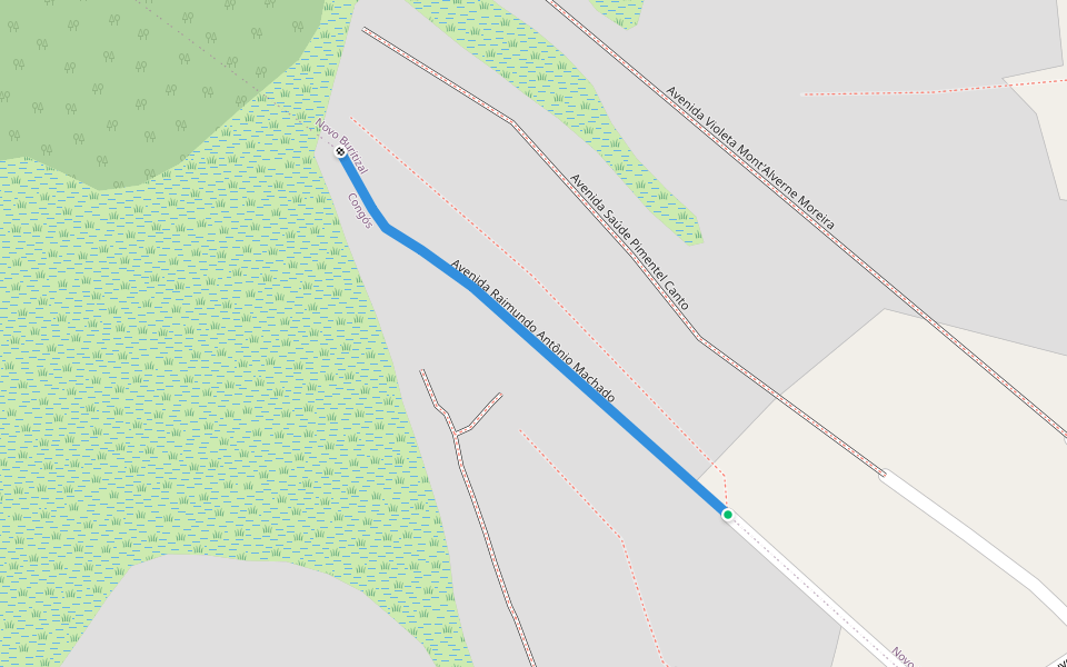 Avenida Raimundo Antônio Machado walking route map in Macapá