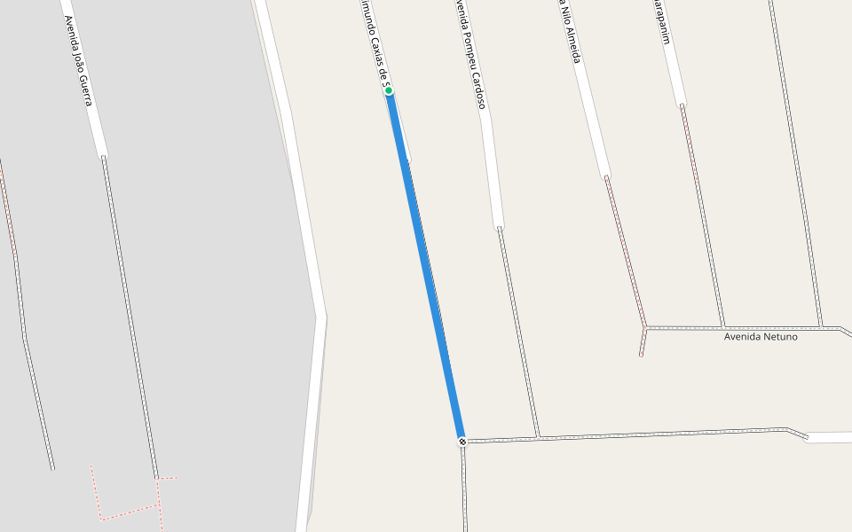 Avenida Raimundo Caxias de Souza walking route map in Macapá