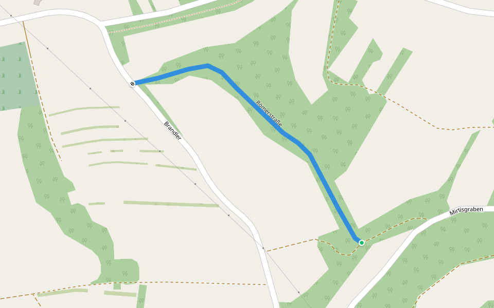 Römerstraße walking route map in Markt Allhau