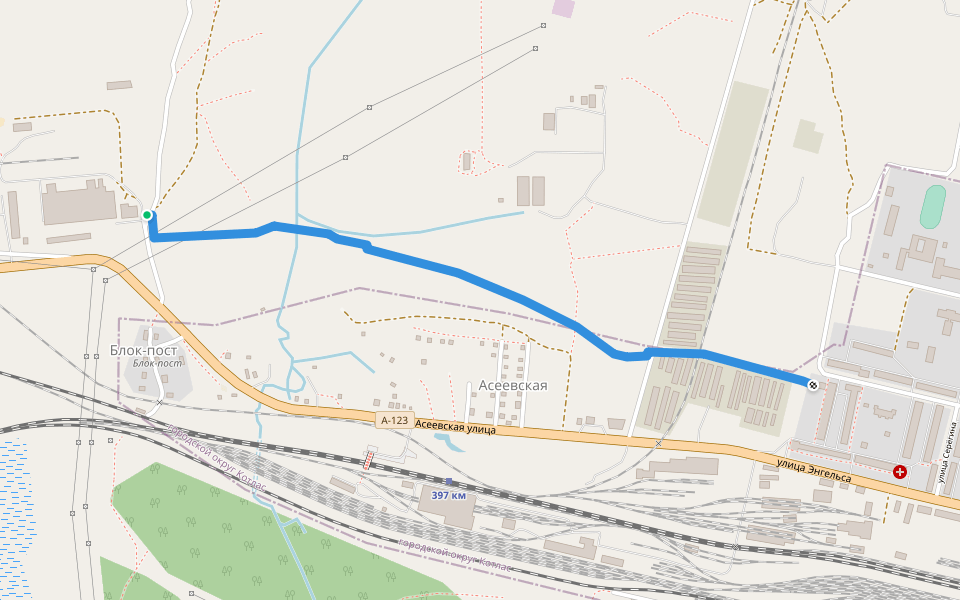 трубопровод walking route map in Vychegodsky