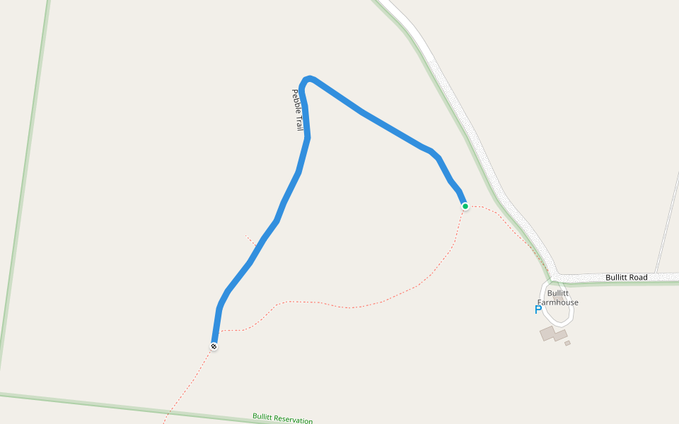 Pebble Trail walking route map in Ashfield