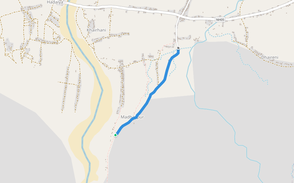 s walking route map in Gobardiya