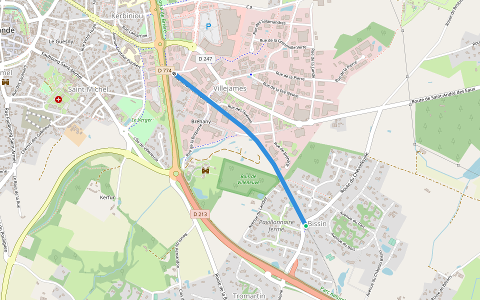 Vélocéan walking route map in Guérande