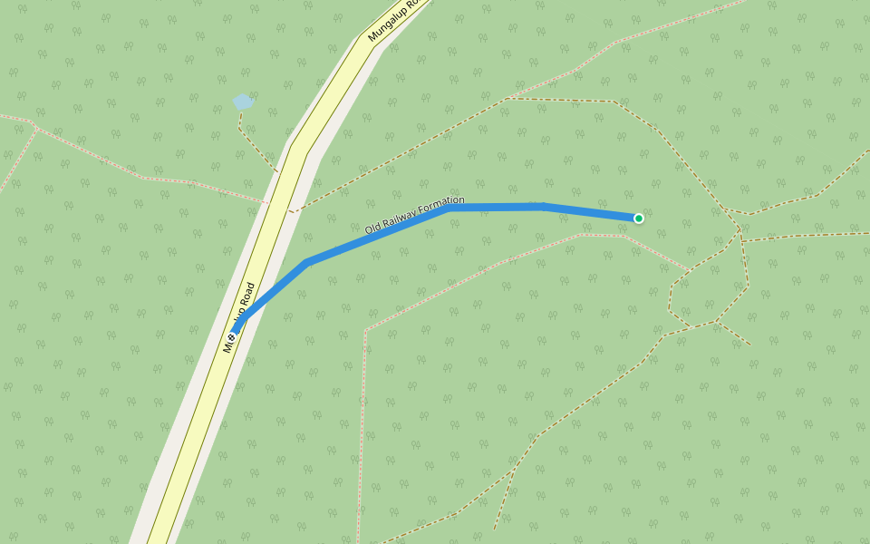 Old Railway Formation walking route map in Mungalup