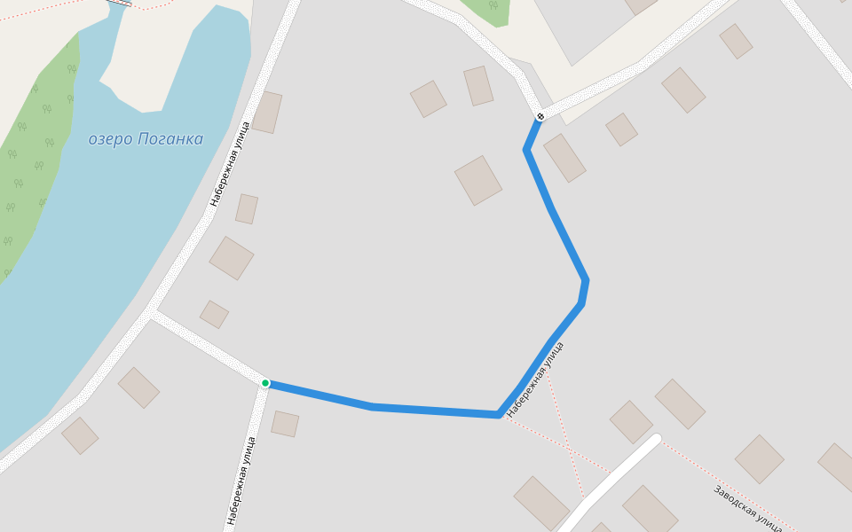 Набережная улица walking route map in Frolishchi