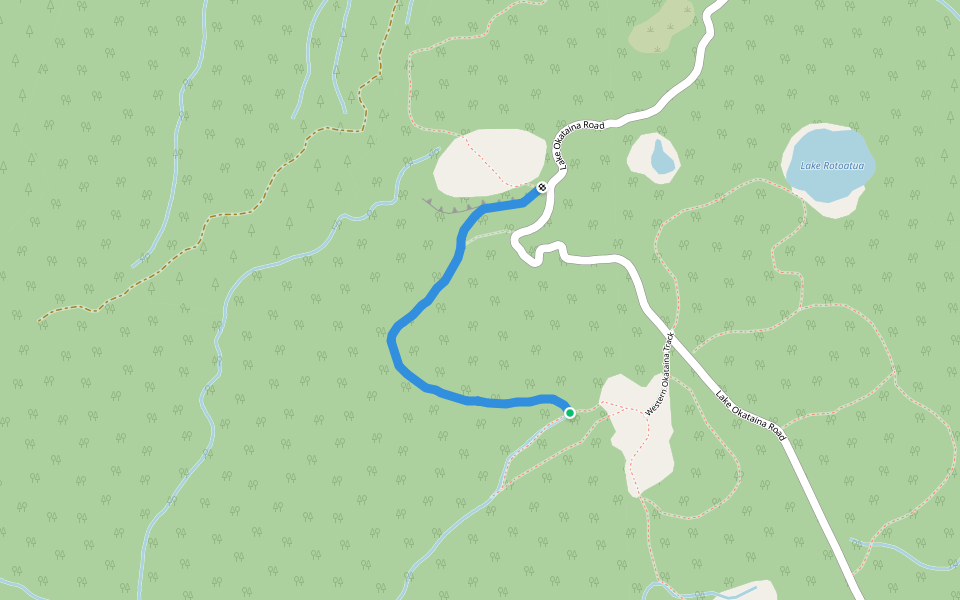 Rongomai Track walking route map in Lake Okataina