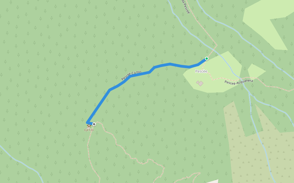 Pesceè-Cà filo walking route map in Lanzada