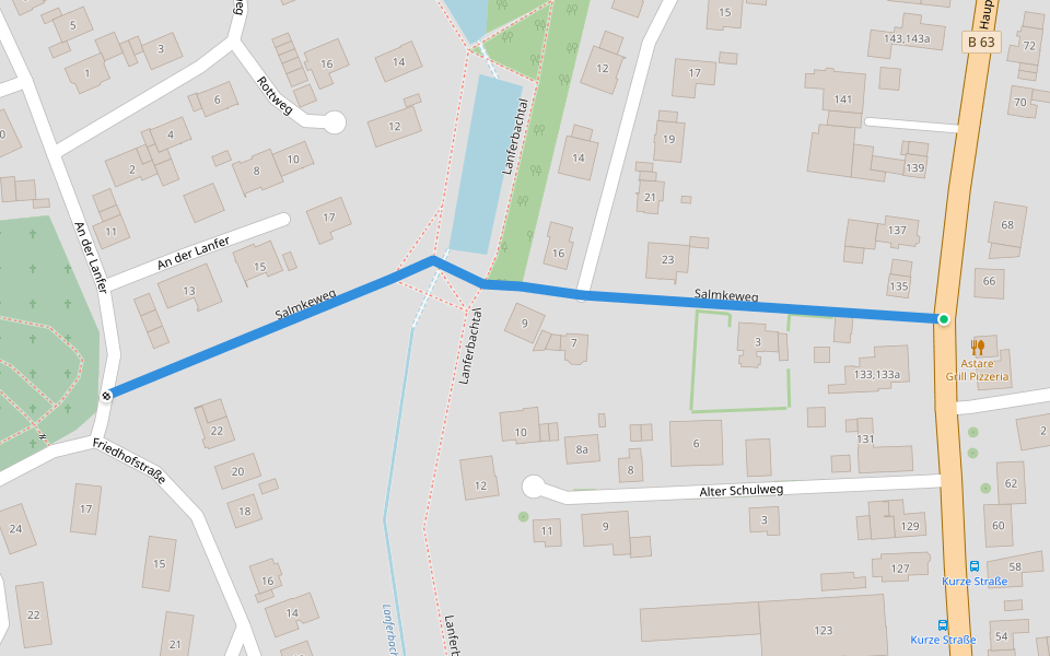 Salmkeweg walking route map in Wickede (Ruhr)