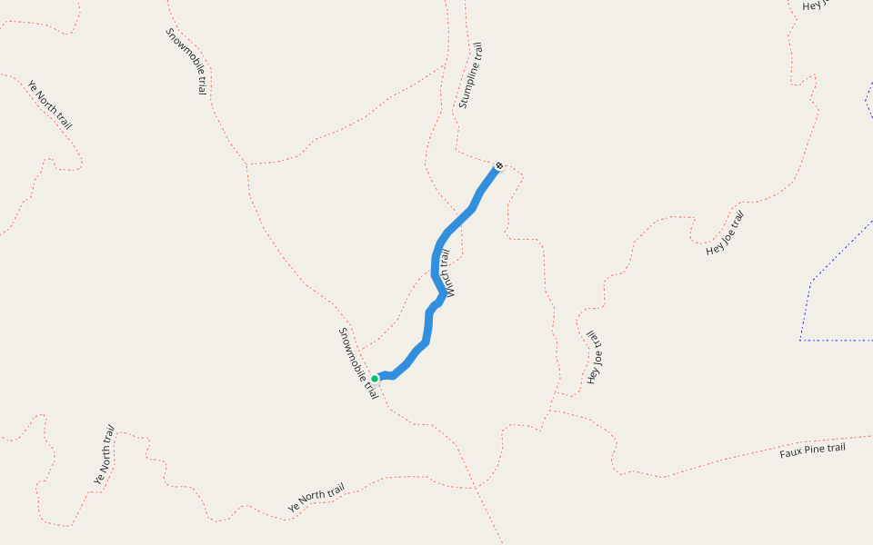 Winch trail walking route map in Northfield