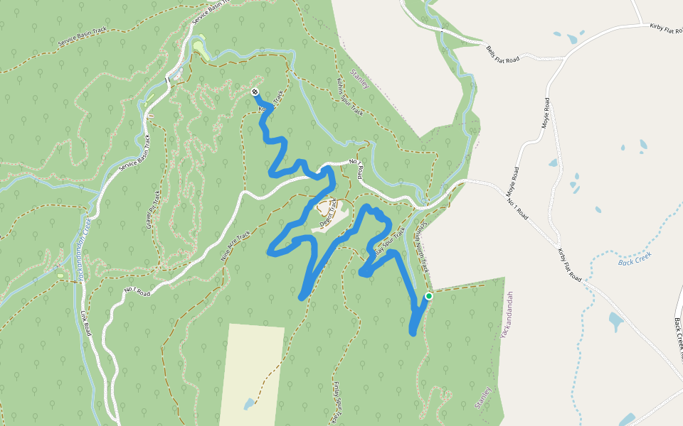 Minty Badger walking route map in Stanley