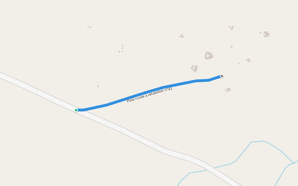 Piste rurale à réhabiliter n°43 walking route map in Nano