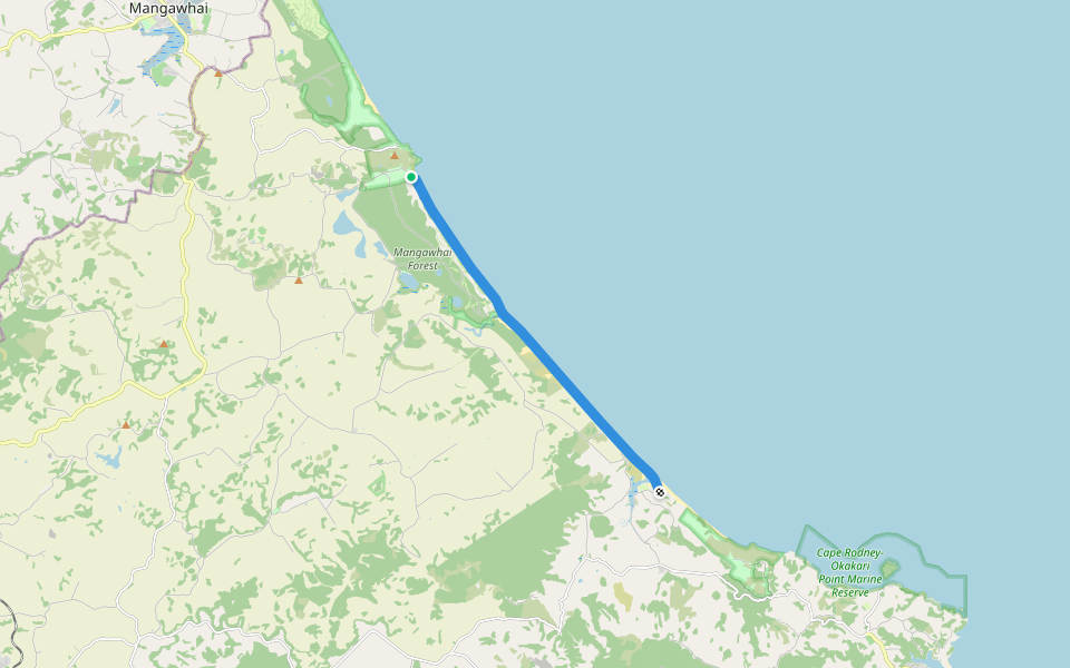 beach access walking route map in Anake