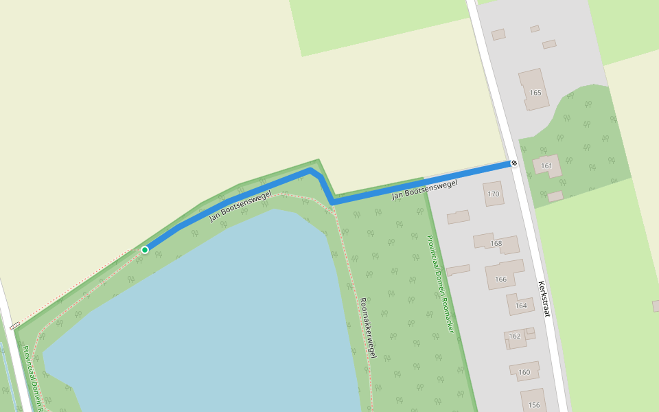 Jan Bootsenswegel walking route map in Temse