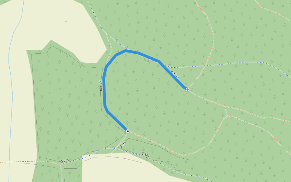 2,5 km walking route map in Eskilstuna