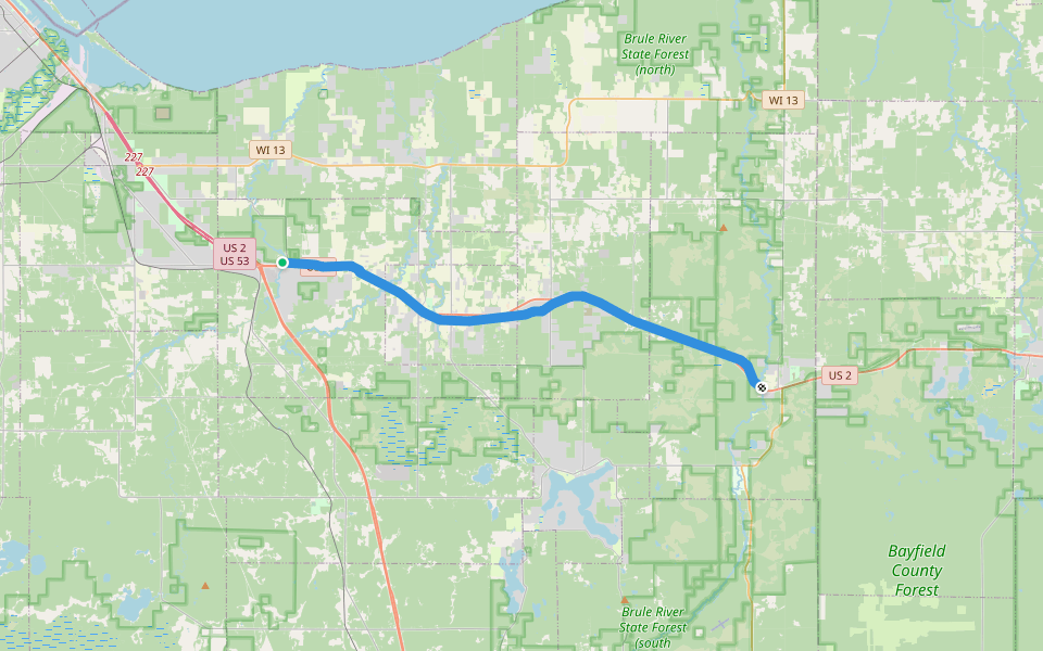 Tri County Corridor walking route map in South Range