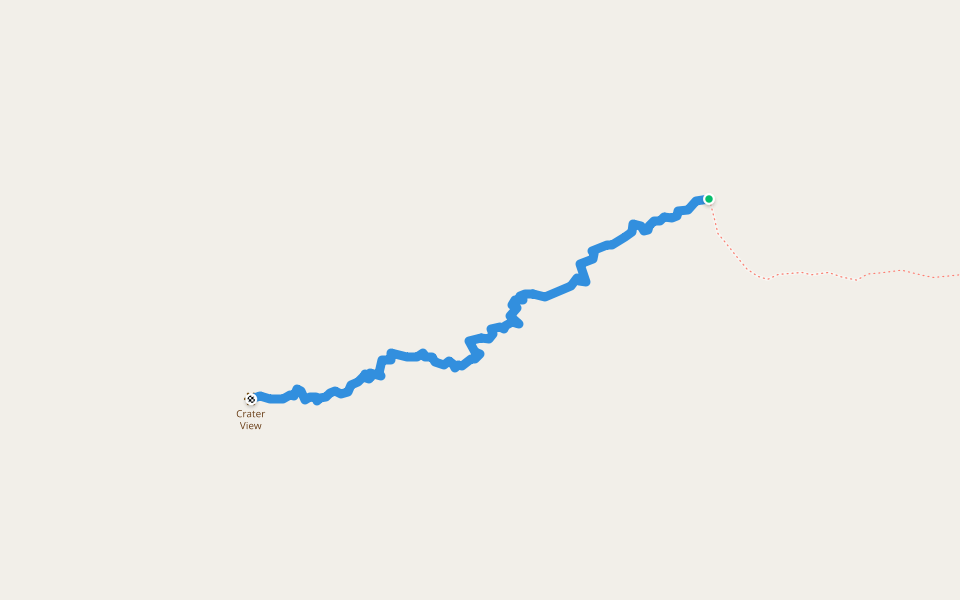 Crater Rim Tunupa walking route map in Oruro