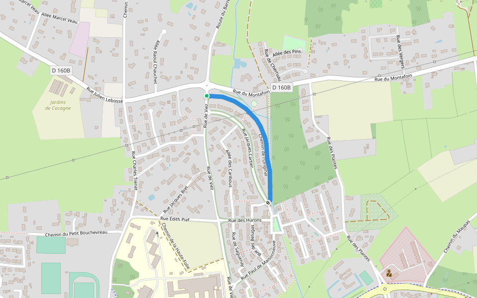 Chemin de l'Original walking route map in La Flèche