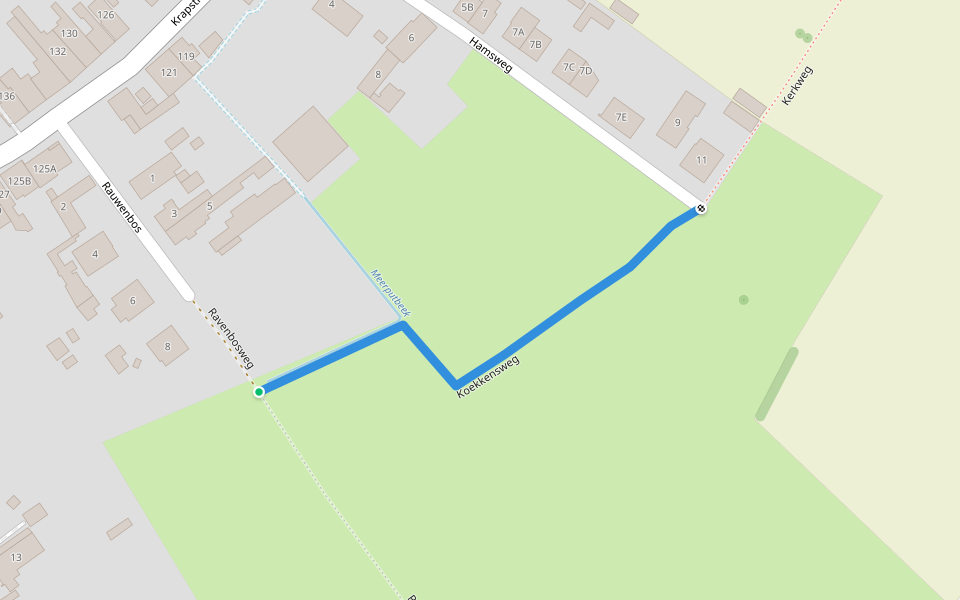 Koekkensweg walking route map in Buggenhout
