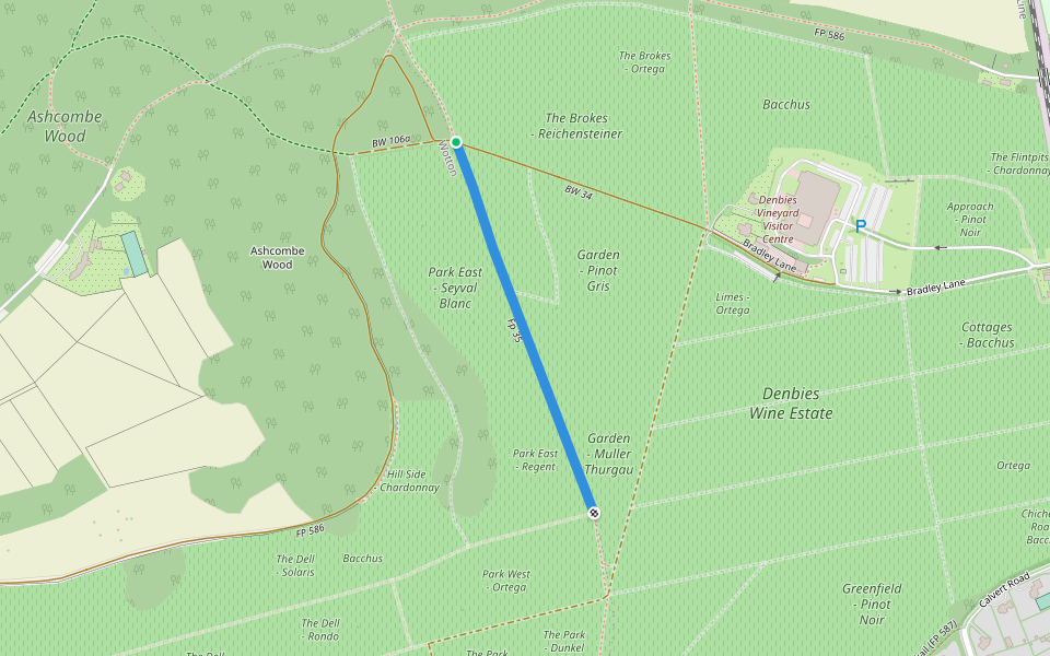Fp 35 walking route map in Westhumble