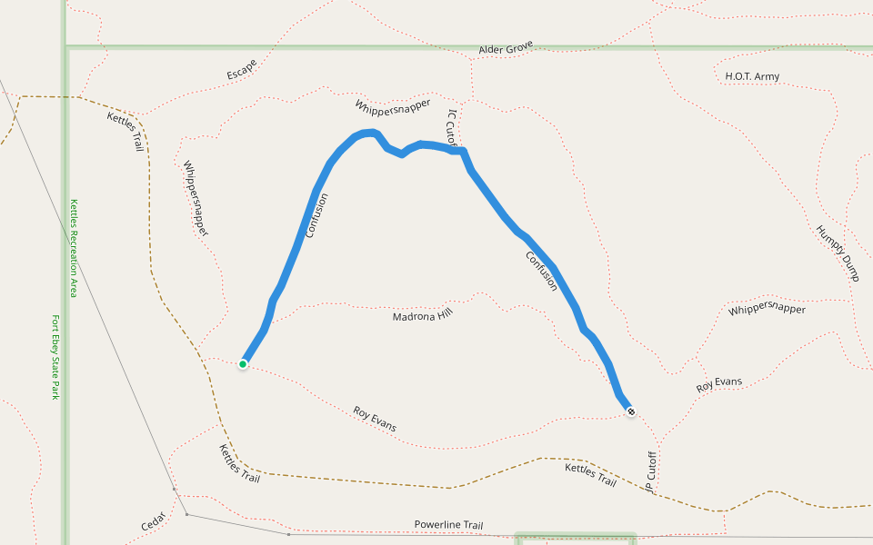 Confusion walking route map in Coupeville