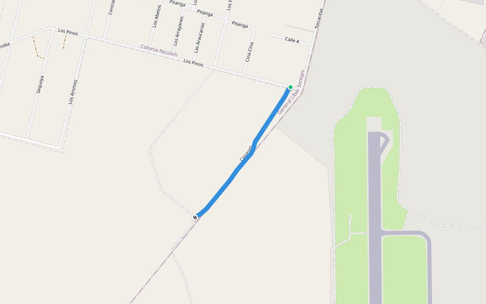 Cipreses walking route map in General Líber Seregni