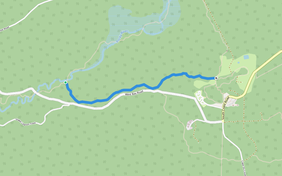 Black Swamp Hike walking route map in Flinders Chase