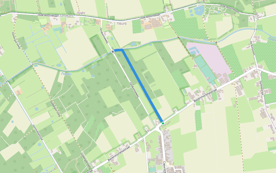 Pietenpad walking route map in Biezenmortel