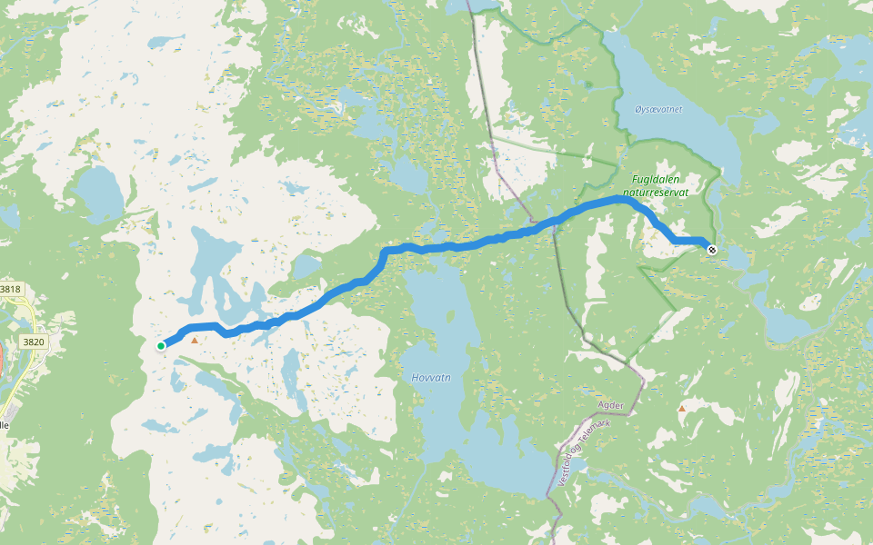 Bispevegen walking route map in Tveitebø
