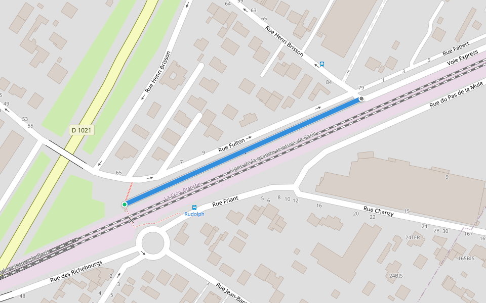 Voie Expresse walking route map in Sartrouville