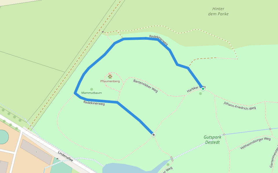 Redekinerweg walking route map in Cremlingen