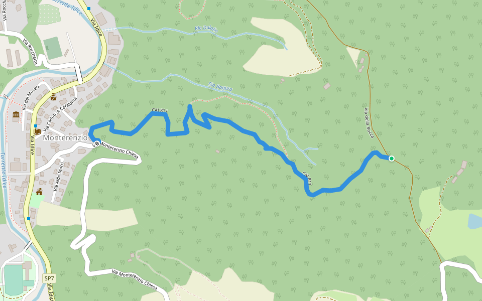 CAI 811 walking route map in Monterenzio