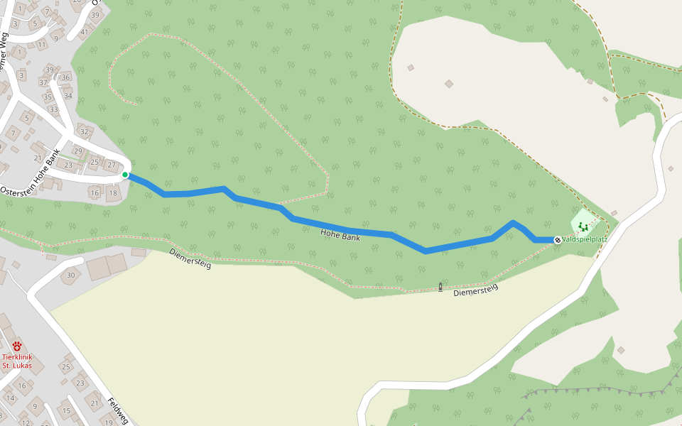 Hohe Bank walking route map in Arzl im Pitztal