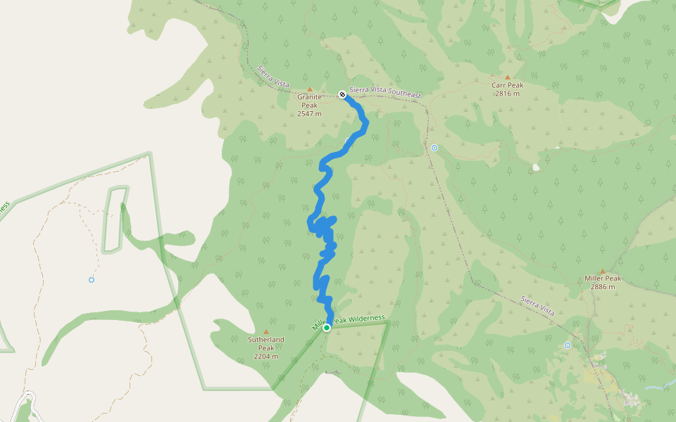 Ida Canyon Trail #110 walking route map in Hereford