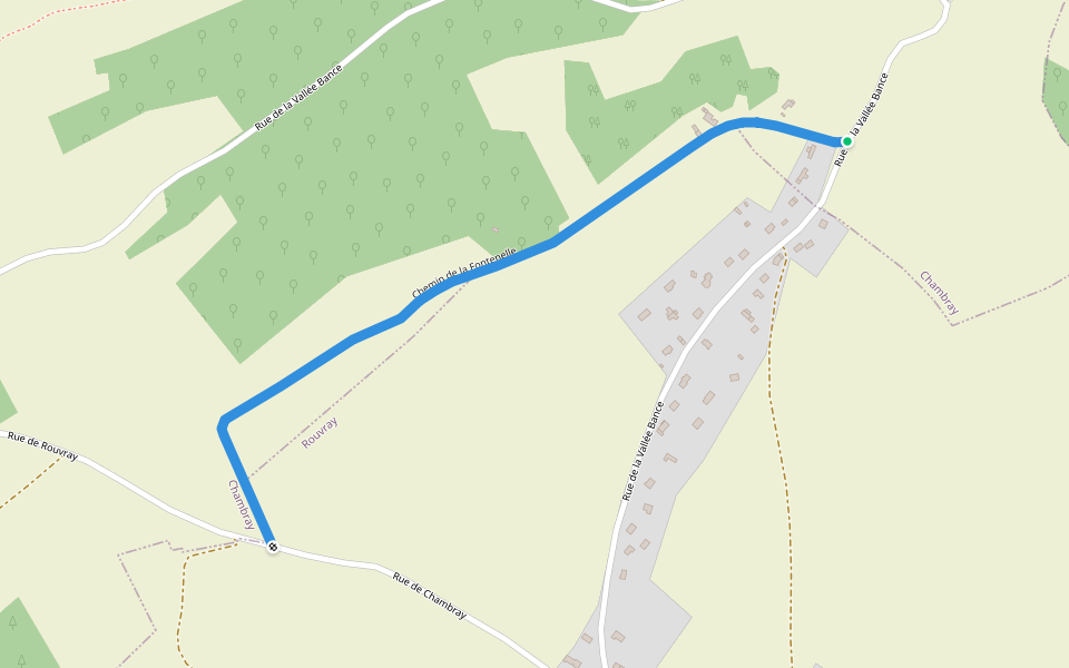 Chemin de la Fontenelle walking route map in Chambray