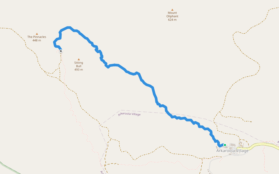 Mawson Valley Walking Trail walking route map in Arkaroola Village