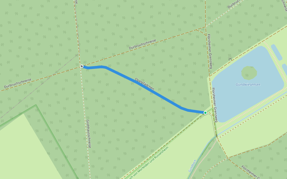 Opelpfädchen walking route map in Mörfelden-Walldorf