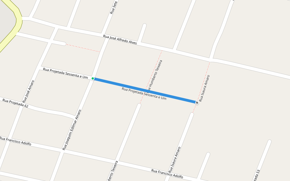 Rua Projetada Sessenta e Um walking route map in Iguatu