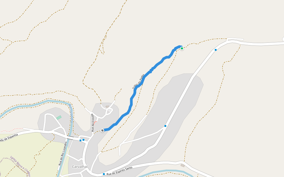 Trilho do Padre walking route map in Igreja Nova